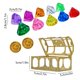 thumbnail image 3 of 13PCS Kids Gemstones Toys Set Crystal Diamonds Jewelry Kit With Golden Treasure Chest Unique Shaped Colorful Glass Gemstones Pool Diving Treasure Hunts, 3 of 6