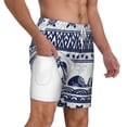 thumbnail image 3 of Balery Sea Underwater Animals1 Mens Swim Trunks Swim Shorts for Men Quick Dry Inseam Beach Shorts with Compression Liner Pocket-Small, 3 of 9
