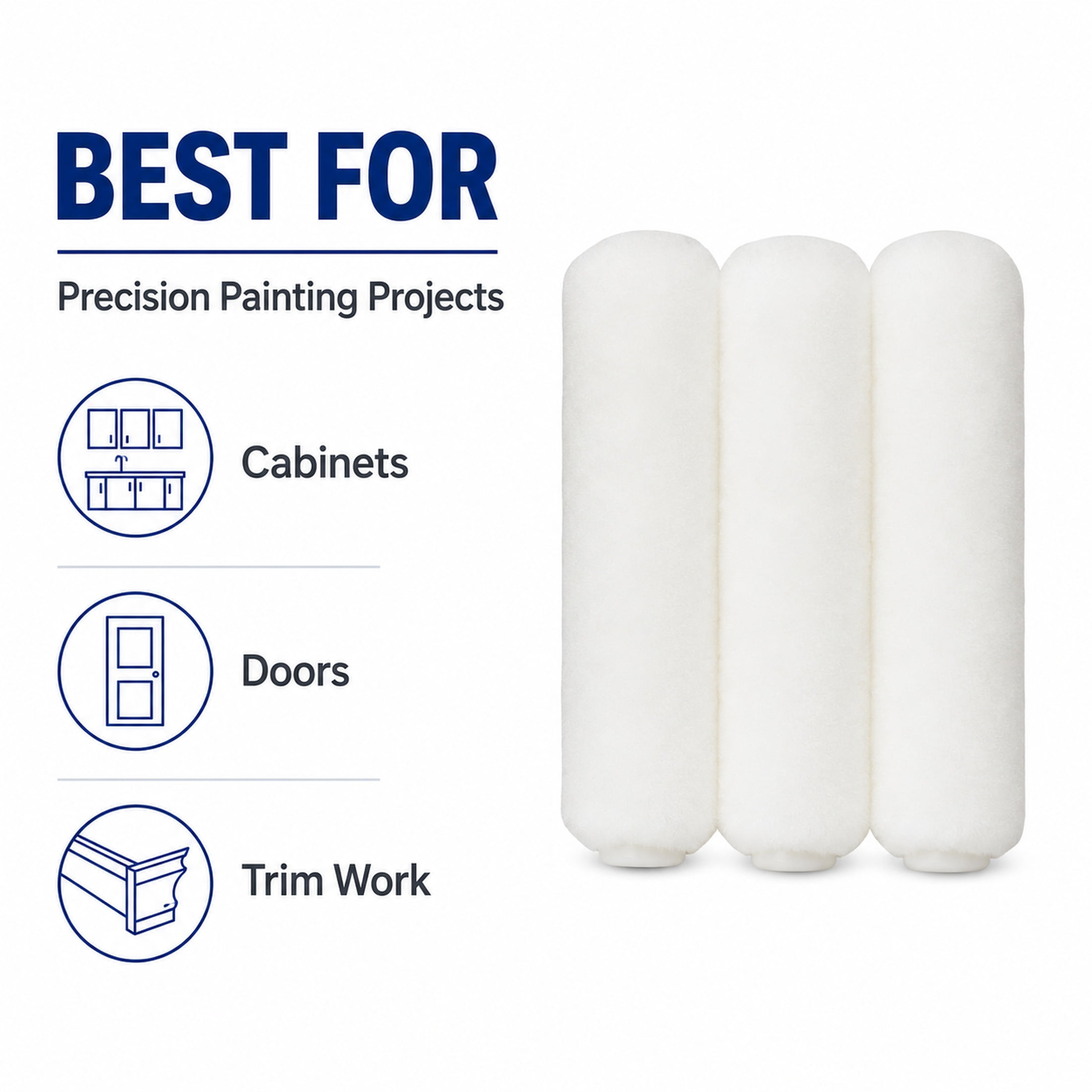 BEST 4 x 3/8 in nap Woven Mini Roller 3 Pack