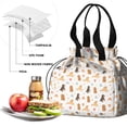 thumbnail image 4 of Dog Love Rainbow Drawstring Lunch Bag Women - Drawstring Lunch Bag Insulated for Work Office - Stain-Resistant Large Lunchbags for Women with Multi-Pockets, 4 of 6