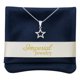 thumbnail image 3 of Collar De Estrella Mitad De Zirconias Para Mujer Plata 925 Plateado, 3 of 5
