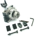 thumbnail image 2 of Assorts 3"Inch II 80 mm Low Profile Milling Rotary Table (50 mm 4 Jaws Chuck with Back Plate & M6 Clamp Kits), 2 of 4
