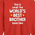 thumbnail image 3 of Instant Message - Worlds Best Brother - Toddler & Youth Long Sleeve Graphic T-Shirt, 3 of 6