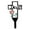 B, variant on ABODELINE Cemetery Memorial Cross Stake for Parents, Metal Cross Garden Decoration, Memorial Sign for Grave, Outdoor Easter Decoration 6" x 12"