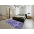 thumbnail image 4 of Ahgly Company Indoor Round Patterned Deep Periwinkle Purple Area Rugs, 7' Round, 4 of 6