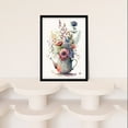 thumbnail image 4 of Quirky Wildflower Bouquet in Tea Pot Vase Watercolour Painting Pink Blue Purple Spring Flower Blooms Artwork Framed Wall Art Print A4, 4 of 5