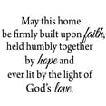 thumbnail image 2 of VWAQ May This Home Be Firmly Built Upon Faith - Christian Wall Quotes Decal, 2 of 2