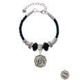 thumbnail image 2 of Delight Jewelry Two-tone Dragon and Phoenix Medallion Middle Sister Celtic Knot Leather Bead Bracelet, 7"+2" Extender, 2 of 4
