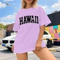 thumbnail image 4 of Women's Oversized Vintage Short Sleeve T-Shirt - Loose Fit Polyester Spandex Top, 4 of 5