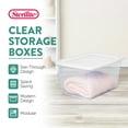thumbnail image 3 of Sterilite 58 Qt Storage Box, Stackable Plastic Container, Home Organizer, White, 32 Pack, 3 of 7