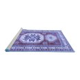 thumbnail image 2 of Ahgly Company Machine Washable Indoor Rectangle Geometric Blue Traditional Area Rugs, 7' x 10', 2 of 4