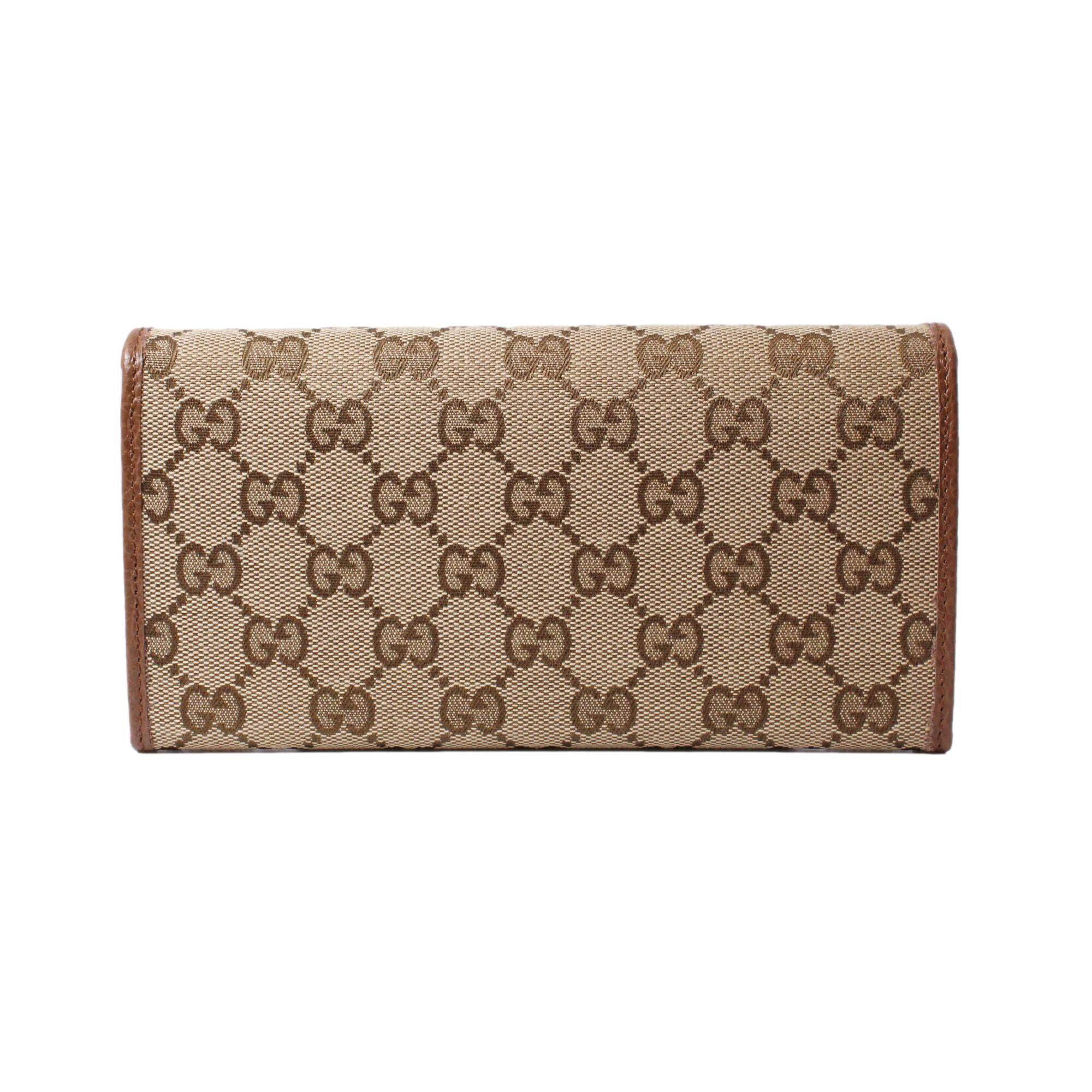 Gucci - Brandclub - Gucci Original Beige GG Canvas Brown Leather