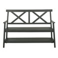 thumbnail image 5 of Safavieh Mayer Indoor/Outdoor 2 Seat Bench with Lower Tier, 5 of 10