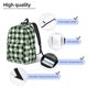 thumbnail image 3 of Balery Green White Christmas Tree Lumberjack Plaid Mochila Clásica Impresa Básica para Viaje, Mochila Escolar Resistente al Agua, Mochila de Lona con Correas Ajustables-Small, 3 of 5