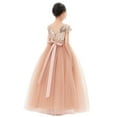 thumbnail image 3 of Ekidsbridal Girl Bridesmaid Flower Girl Dress - Sequins V-Back with Cap Sleeves 323-A (Size: 4-12), 3 of 5