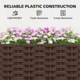 thumbnail image 6 of Outsunny Planter Box with Trellis, Self Watering Raised Garden Bed with Lockable Wheels and Drainage Holes, Brown, 6 of 9