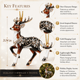 thumbnail image 4 of Desaam Deer Christmas Tree Ornament, 3.14 in, Jewel-Like Details with Gold Hanging Cord, 4 of 5