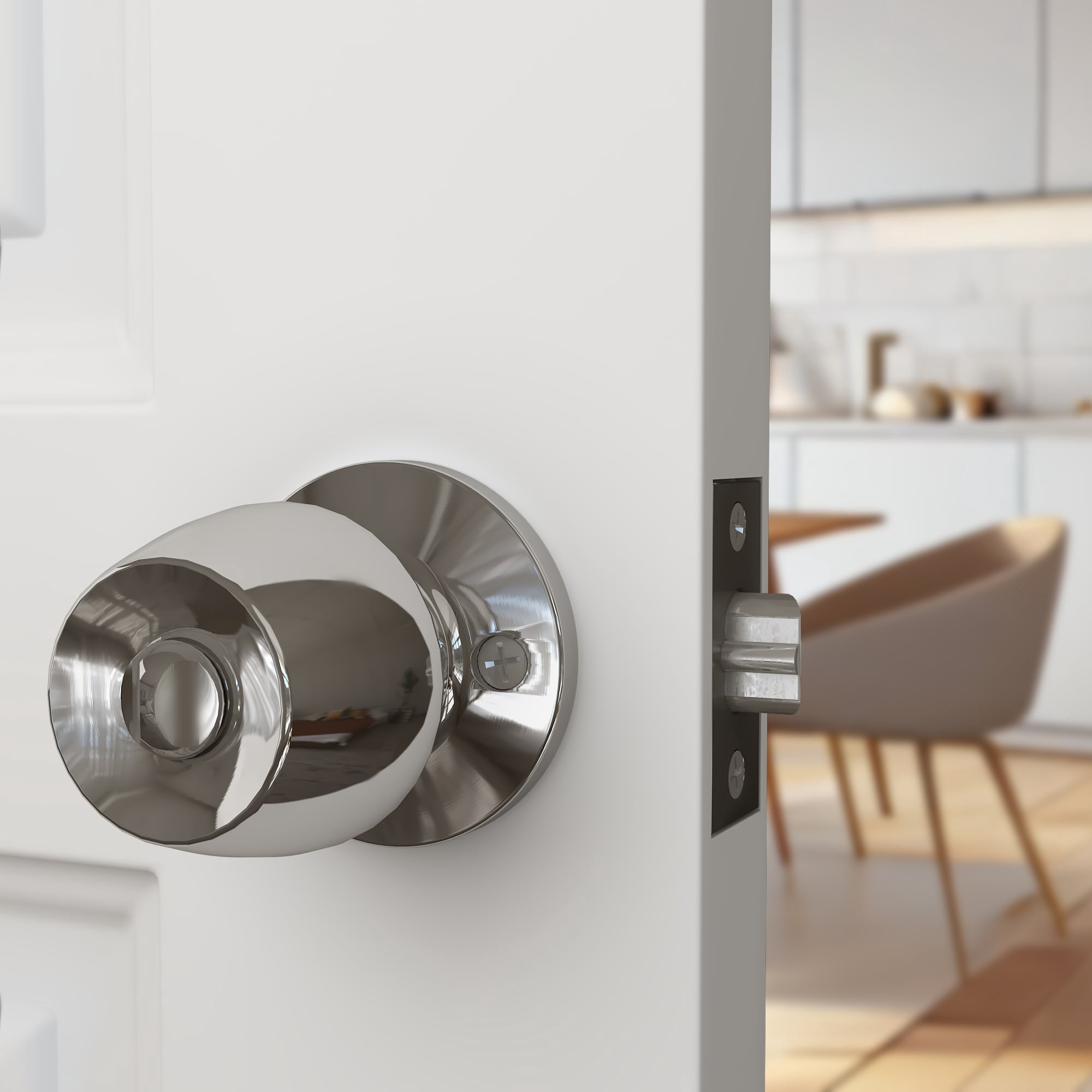 Villar Home Designs Door Knob Versa Chrome Privacy 10 Pack