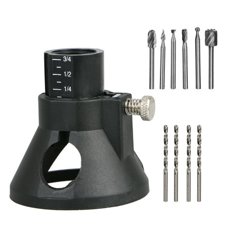 Rotary Tool Kit, EEEKit Cutting Guide Attachment HSS Routing Router Bits Drills Multipurpose Power Tools for Wood, Metal,