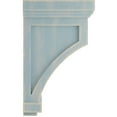 thumbnail image 2 of Ekena Millwork 4 1/4"W x 4 1/4"D x 7"H Fluted Wood Vintage Decor Corbel, Driftwood Blue, 2 of 6