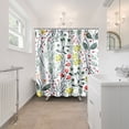 thumbnail image 5 of Coolmade Fabric Shower Curtain, Flower Nordic Chic Polyester Bath Curtain Set with Hooks, Decorative Heavy Weighted 72-inch Bathroom Curtains, 5 of 9