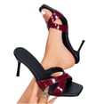 thumbnail image 6 of Jamicy Kitten Heels for Women Strappy Heeled Sandals Open Toe Slip On Stiletto Heels Flip Flops Fashionable Kitten Heel Slippers Shoes, 6 of 9