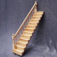 thumbnail image 2 of HEVIRGO Maison de Poupée Escalier Robuste avec Main Courante Bois Fait Main pour Maison, 2 of 10