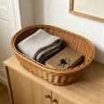 thumbnail image 5 of YFGEFTR Woven Breads Baskets, Stackable Plastic Wicker Basket, Handwoven Storage Basket for Fruit Basket Vegetables Cosmetics, 5 of 6
