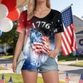thumbnail image 5 of Leey-World Usa Shirts for Women Vintage 250 Years 1776-2026 250th Birthday 4th July T-Shirt(Navy,L), 5 of 7