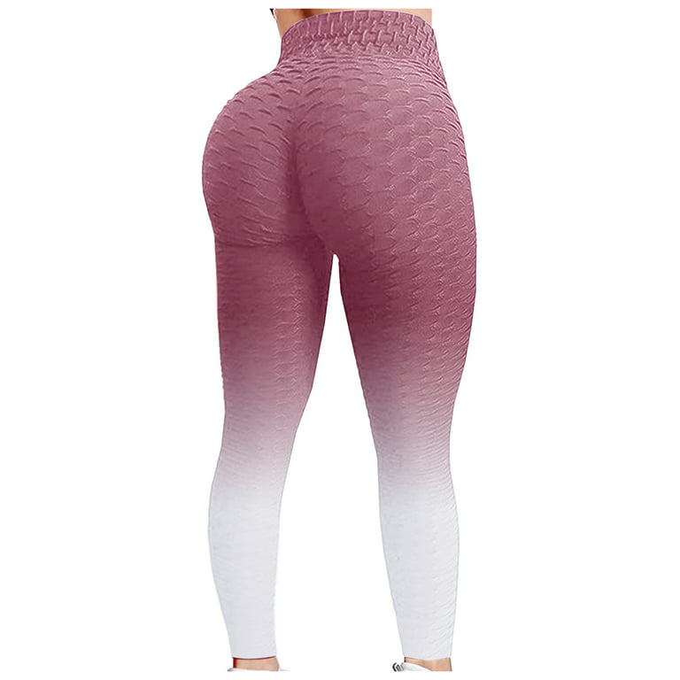 Tie Dye Joggers for Women with Pockets TIK Tok High Waisted Textured Butt  Lift Leggings Yoga Sweatpants 