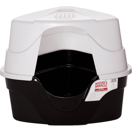 litter box corner hooded miracle nature odor charcoal filter control walmart
