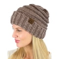 thumbnail image 2 of C.C Women's Chenille Oversized Baggy Soft Warm Thick Knit Beanie Cap Hat-Taupe, 2 of 4