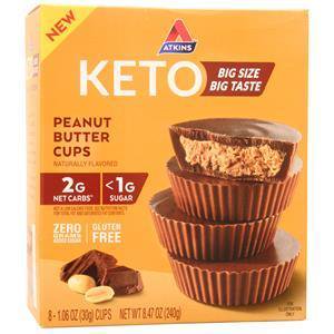 Atkins Keto Coupes au Beurre d'Arachide Treat, 8 Unités