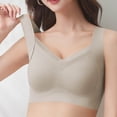 thumbnail image 4 of Women Thick Strap Bra Support Mesh V Neck Seamless Bra Comfy Casual Daily Tops, 4 of 6