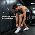 thumbnail image 6 of TELOLY 5Pairs Ankle Socks Men,Cotton-Poly Blend Athletic Socks,One Size Fits Most Mens No Show Socks,White3, 6 of 7