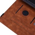 thumbnail image 7 of Case for Amazon Kindle Fire 7 12th Gen 2022, Multi-Angle Viewing Folio Stand Smart Shell Embossed Pattern PU Leather Cover with Auto Sleep/Wake Pencil Holder Card Slot Case, Brown, 7 of 7