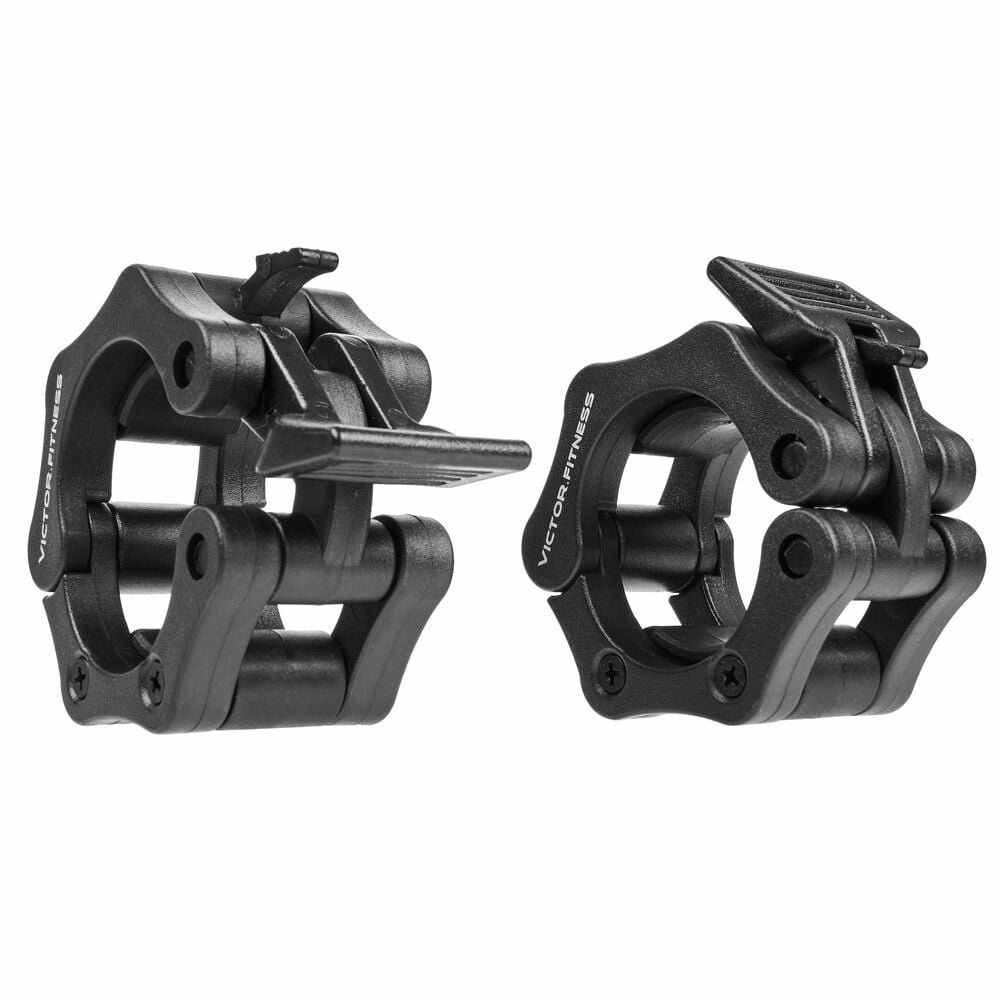 Victor Fitness 24" X-Grip Weightlifting Straps & Quick-Release Barbell/Dumbbell Clamps Adult Unisex