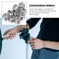 thumbnail image 2 of Miangastore Threaded Adapters Stainless Steel 10Pcs 0.35X0.35X0.31In, 2 of 9