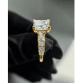 thumbnail image 2 of 4.00CT Princess Cut Lab Grown Diamond Engagement Ring, Channel Set Side Stones, 18K Yellow Gold, US 8.5, 2 of 8