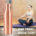 thumbnail image 6 of ZIG ZAG Pure Copper Water Bottle For Drinking More Water Yoga, Gym, Office, travel etc Rustproof & Leakproof Premium Copper Bottle With Health Benefits 33 OZ, 6 of 6
