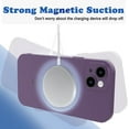 thumbnail image 3 of Magnetic Case for iPhone 14 Plus Phone Case for Women, [Adaptation with Magsafe] Matte Luxury Soft Metallic Luster Design for iPhone 14 Plus 6.7'' with Camera Protector-Purple, 3 of 7