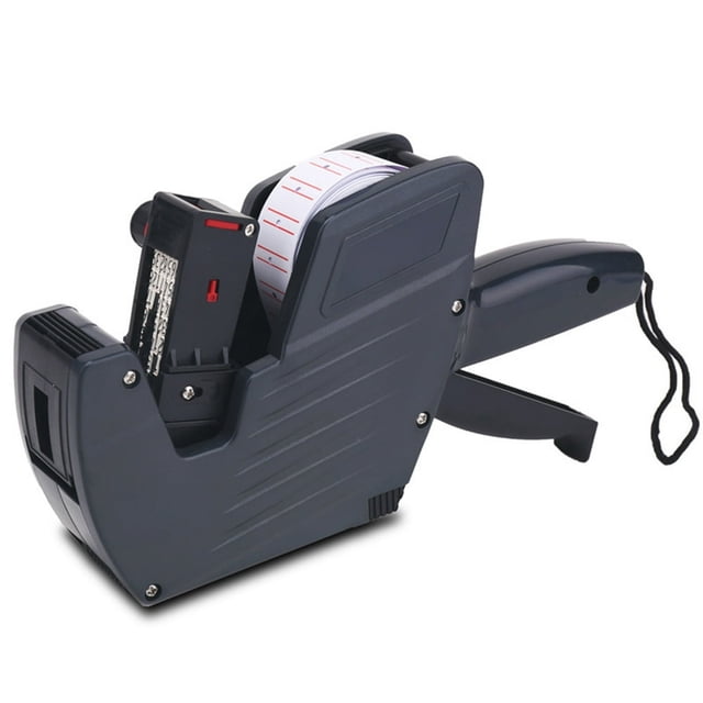 HLONK 8 Digits Price Tag Gun Labeler Labeller with Red Lines Label Paper for Retail Store Pricing Display Tool