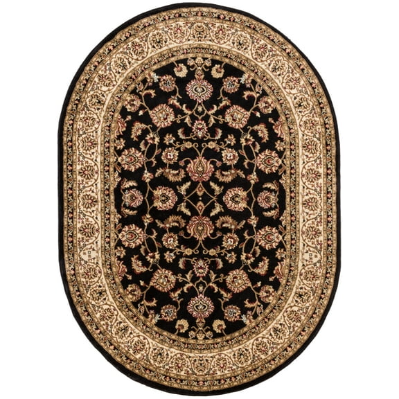 Well Woven Barclay Sarouk Traditional Oriental Panel Black 5'3" x 7'3" Area Rug