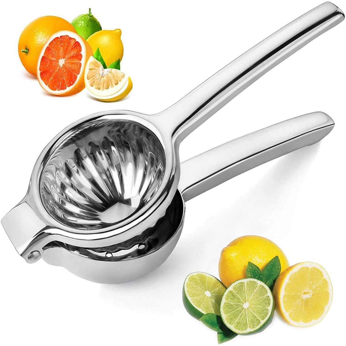 Kepooman 3.54" Handheld Stainless Steel Lemon Squeezer for Orange Citrus, Silver Kepooman 3.54" Handheld Stainless Steel Lemon Squeezer for Orange Citrus, Silver