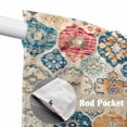 thumbnail image 2 of Boho Morocco Kitchen Window Curtains, Swag Curtains Valance for Bedroom Living Room Bathroom, Retro Farmhouse Ethnic Neutral Aesthetic Rod Pocket Window Curtain Block Drapes 2 Panels 36"x63", 2 of 9