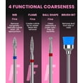 thumbnail image 4 of MelodySusie Nail Drill Bits Set, 7pcs Tungsten Carbide Diamond Nail Drill Bits for Acrylic Nails Poly Gel Cuticle Remove, 3/32'' Professional Nail Bits for Nail Drill Efile, 4 of 9