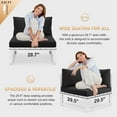 thumbnail image 4 of RADIATA Patio Aluminum Furniture Set with Fire Pit Table and Oversized 29" Seats, 7 Pieces Outdoor Sectional Conversation Sofa Set for Backyard, Poolside, 500 lb/Seat, White & Black, 4 of 8