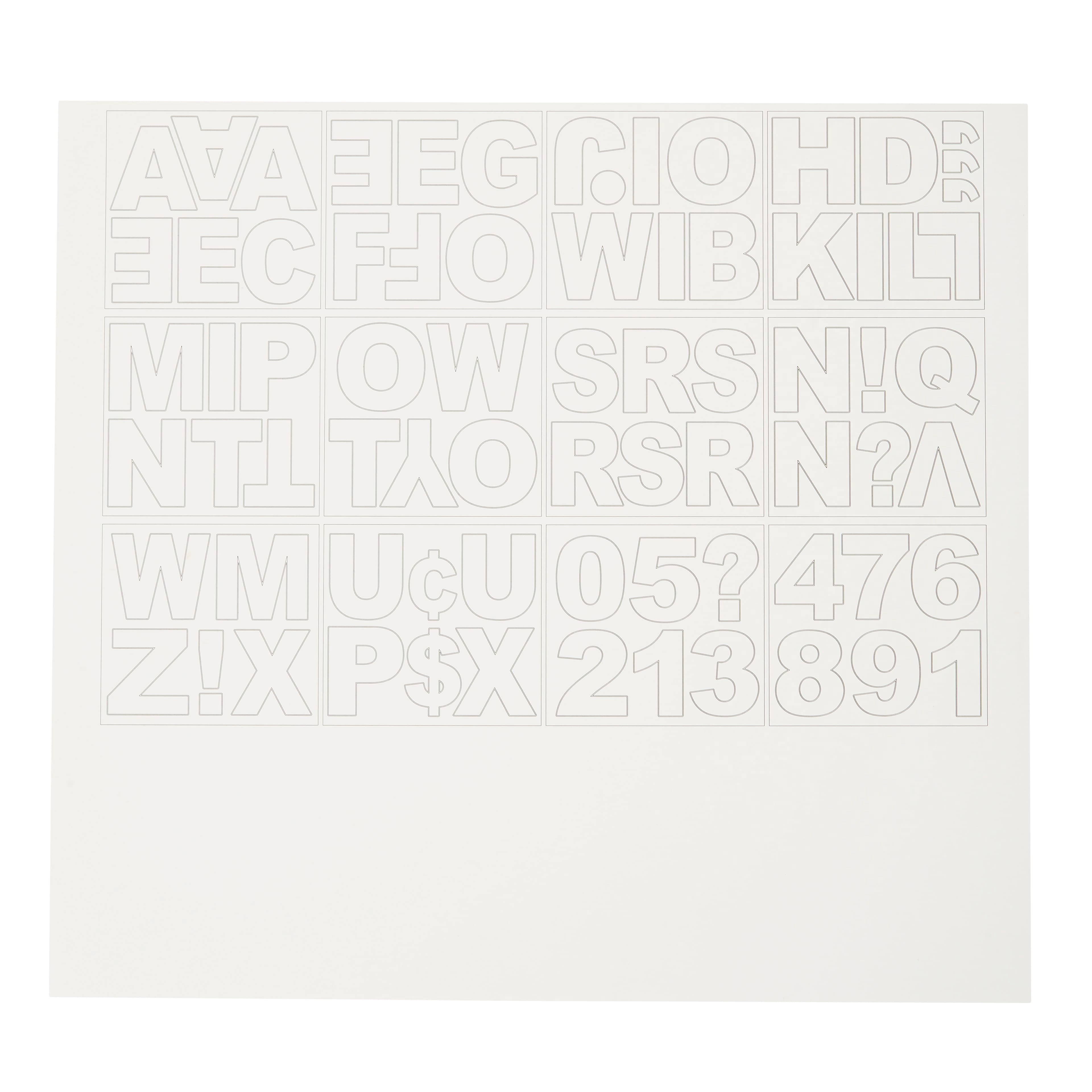 Recollections Large White Block Alphabet Stickers, 12 Packs: 74 ct. (888 total)