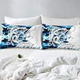 thumbnail image 3 of Manfei Fishing Hunting 3pcs Twin Sheet Sets,Blue Camouflage Twin Fitted Sheet,Bass Fish Breathable Flat Sheet,Abstract Bedroom Decorative, 3 of 6
