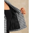 thumbnail image 5 of Chaqueta de solapa para mujer INSPIRE CHIC, blazer casual de manga larga para oficina, talla XL, blanco y negro, 5 of 5